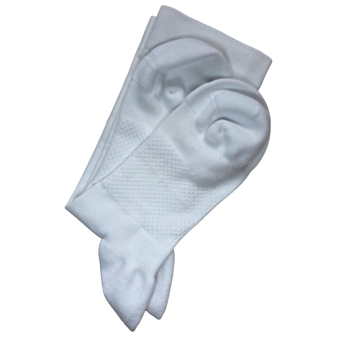 FTR running socks | crew length | white